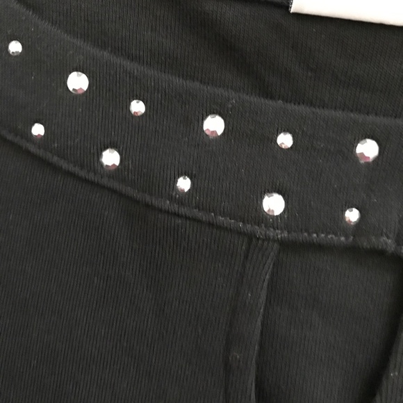 KAREN SCOTT 100% Cotton Silver Studded Neckline Black Top Women’s Plus Size 2X - Picture 16 of 16